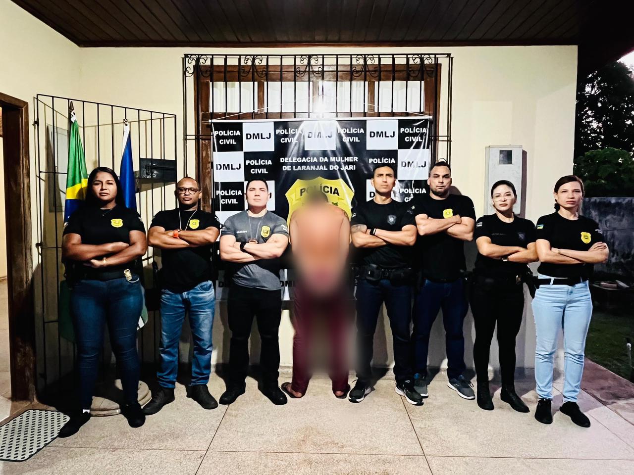 EM LARANJAL DO JARI, POLÍCIA CIVIL PRENDE INDIVÍDUO EM FLAGRANTE POR AMEAÇA E TENTATIVA DE LESÃO CORPORAL NO CONTEXTO DE VIOLÊNCIA DOMÉSTICA